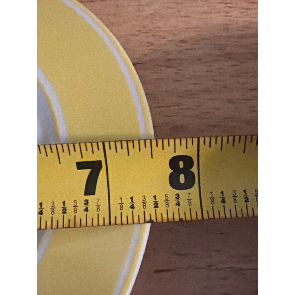 Fitz and Floyd Salad Bread Plate 7.5in Yellow Excellent Vintage 1975 Stripe